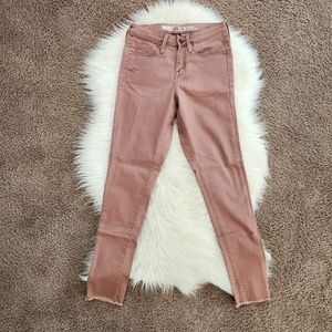 Mossimo Denim Mauve Pink High Rise Skinny Power Stretch Jeans